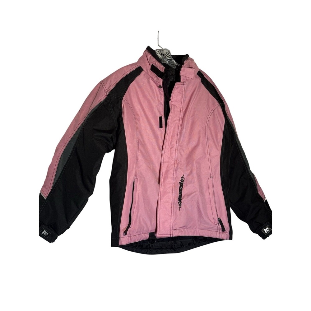 Mossi Motorsports Racing Jacket Womens Nylon Full Zip XL Pink Black Polyester
